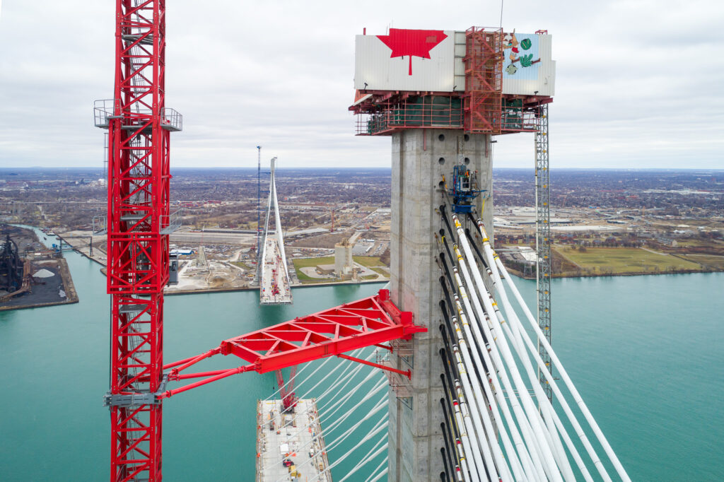 Progrès au site du pont canadien - décembre 2023