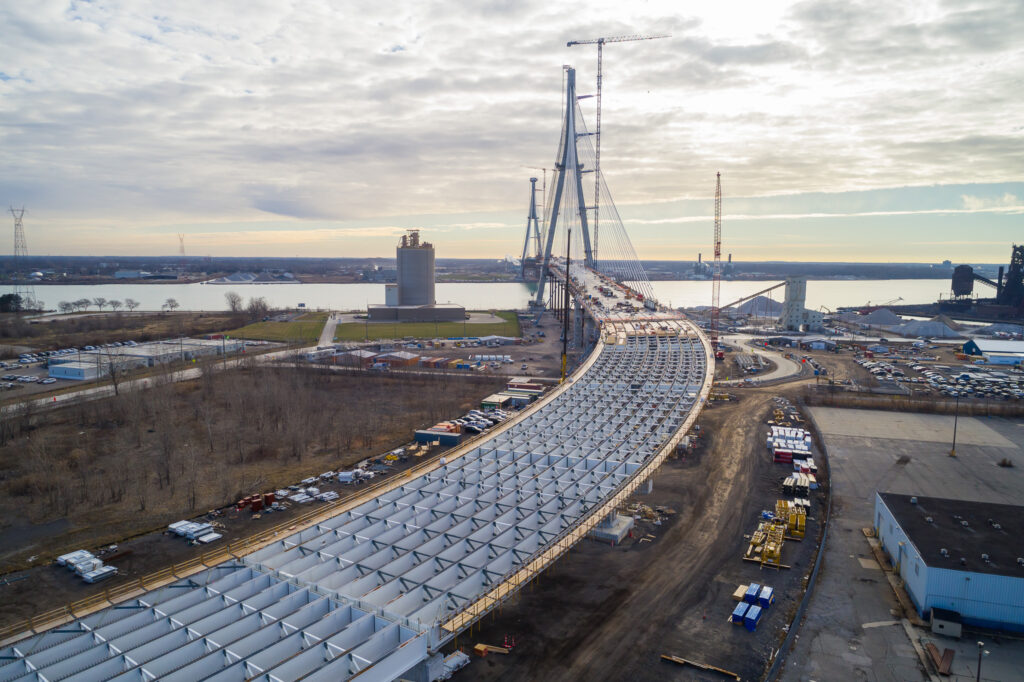 Progrès au site du pont américain - décembre 2023