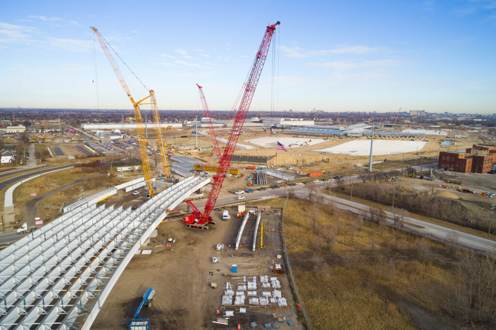 Progrès au site du pont américain - décembre 2023