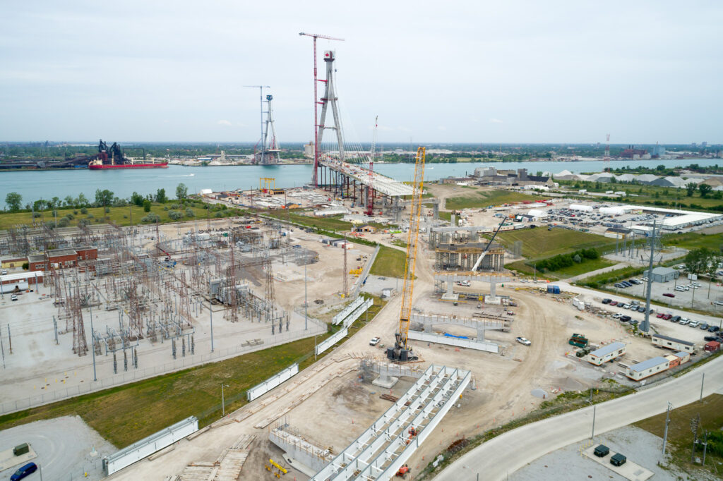 Progrès au site du pont canadien - juillet 2023