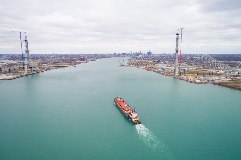 Progrès au site du pont canadien - décembre 2023