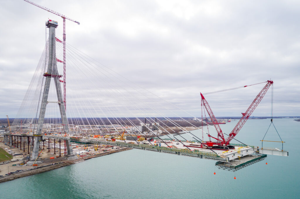 Progrès au site du pont canadien - décembre 2023