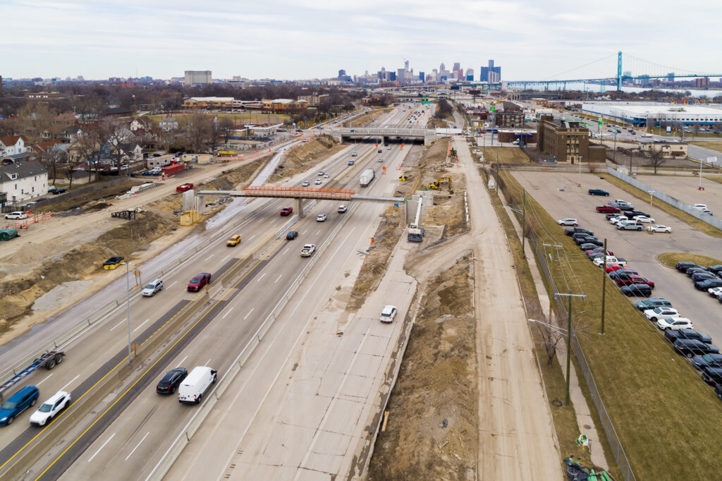 Progrès de l'échangeur du Michigan - printemps 2024