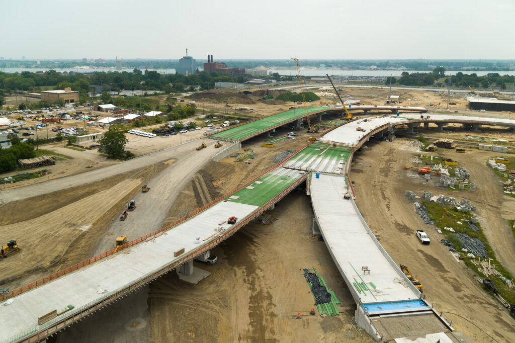 Progrès de l'échangeur du Michigan - juillet 2024