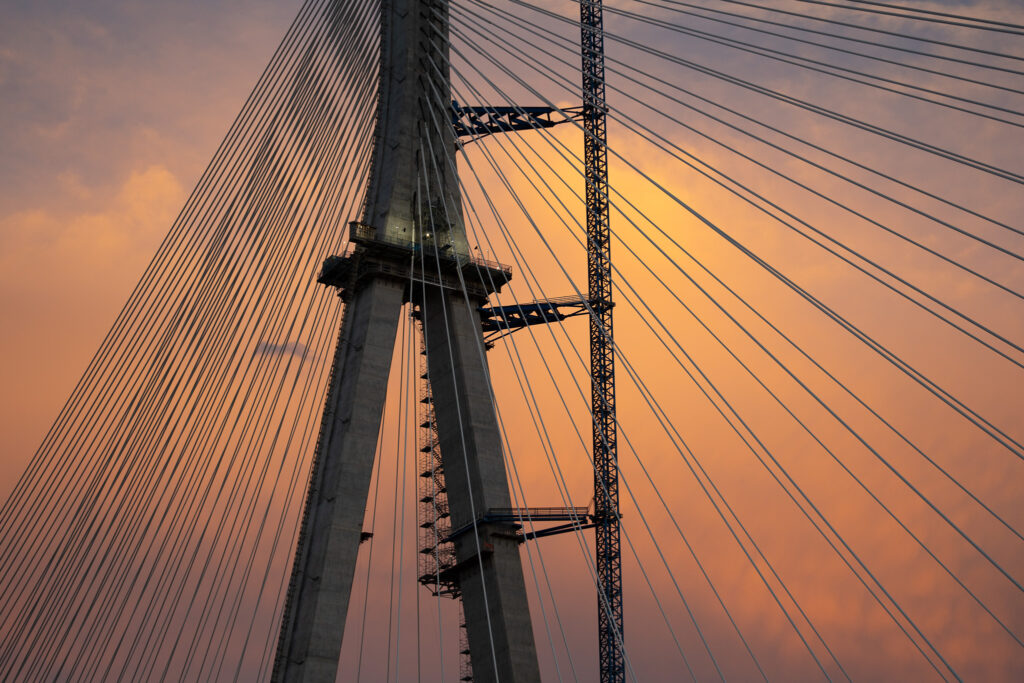 Progrès du site du pont canadien et américain - juin 2024