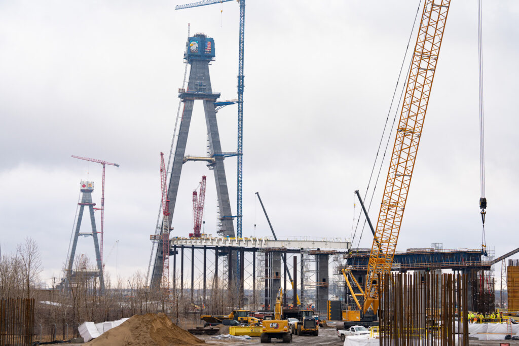Progrès au site du pont américain - décembre 2022 et janvier 2023
