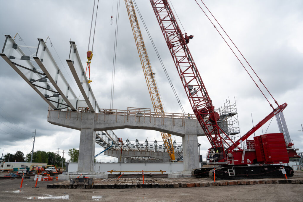 Progrès au site du pont canadien - septembre 2023