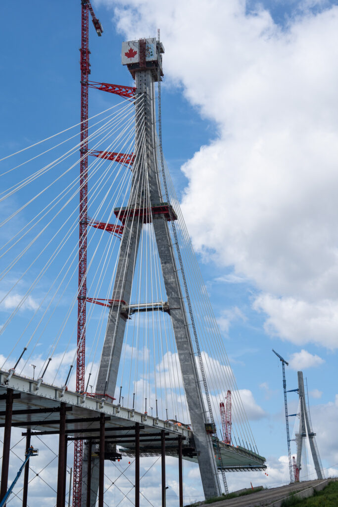 Progrès au site du pont canadien - septembre 2023