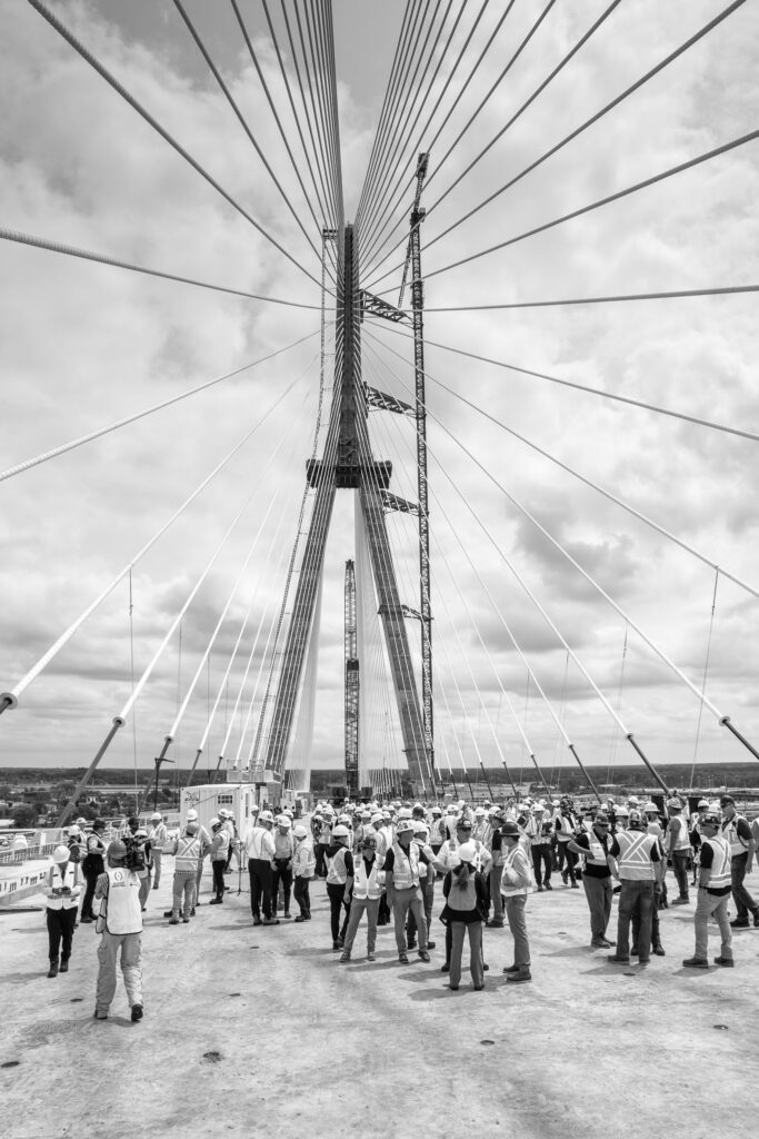 Raccordement du tablier du pont - juin 2024