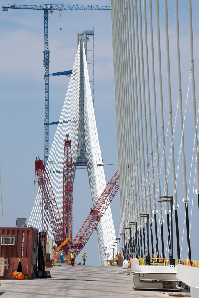 Progrès du site du pont canadien et américain - juin 2024
