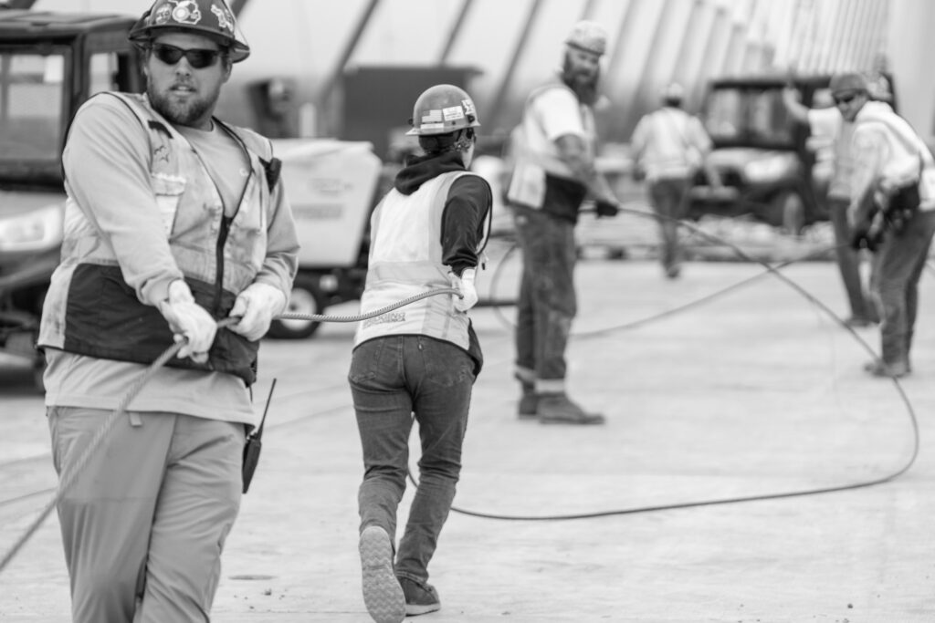 Progrès du site du pont canadien et américain - juin 2024
