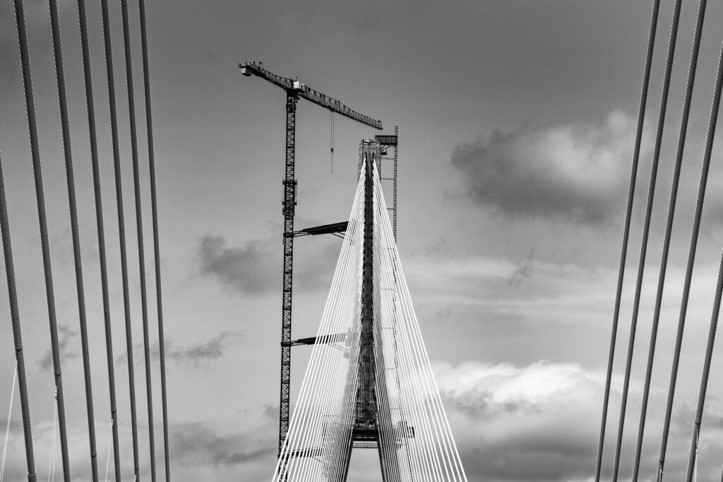Raccordement du tablier du pont - juin 2024