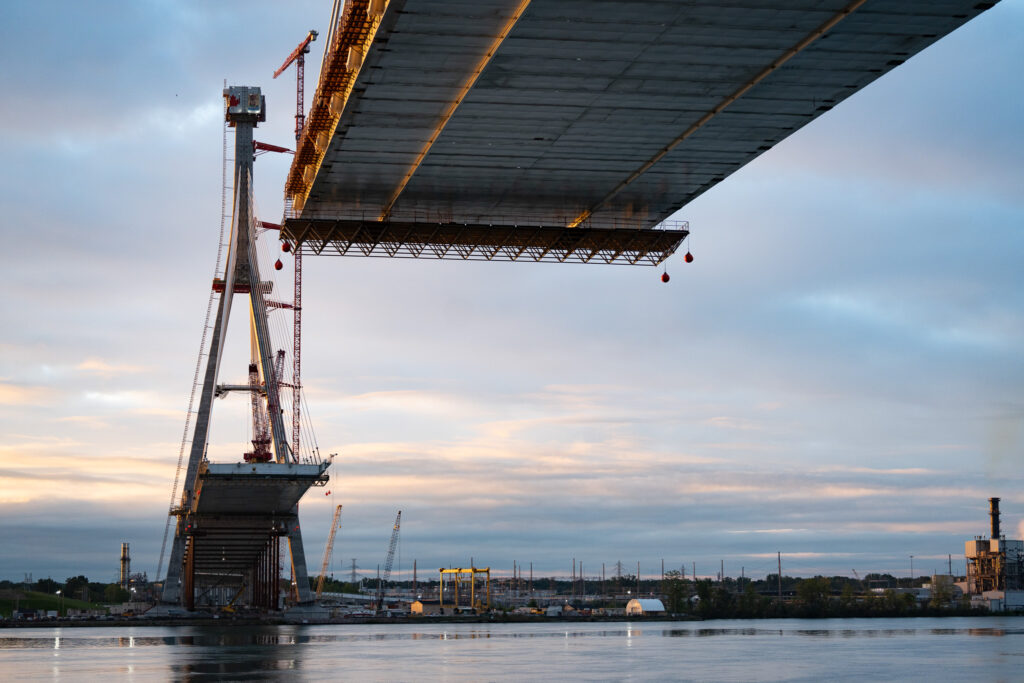 Progrès au site du pont américain - septembre 2023