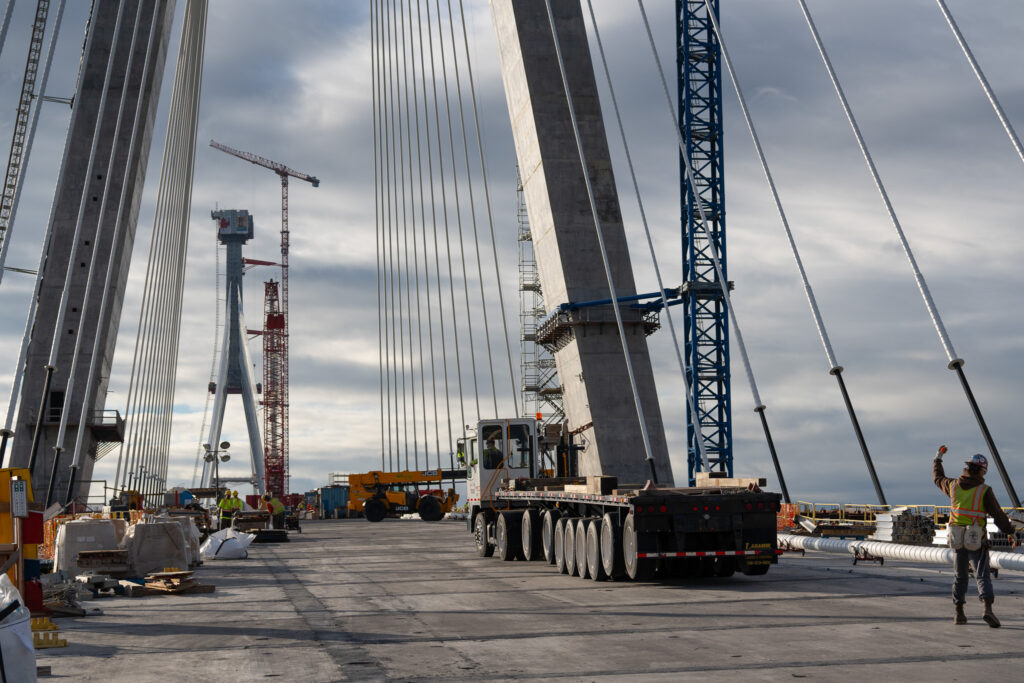 Progrès au site du pont américain - septembre 2023