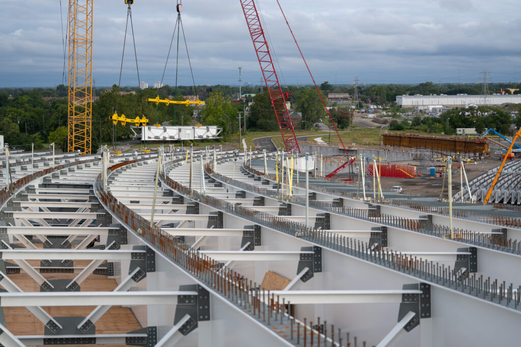 Progrès au site du pont américain - septembre 2023