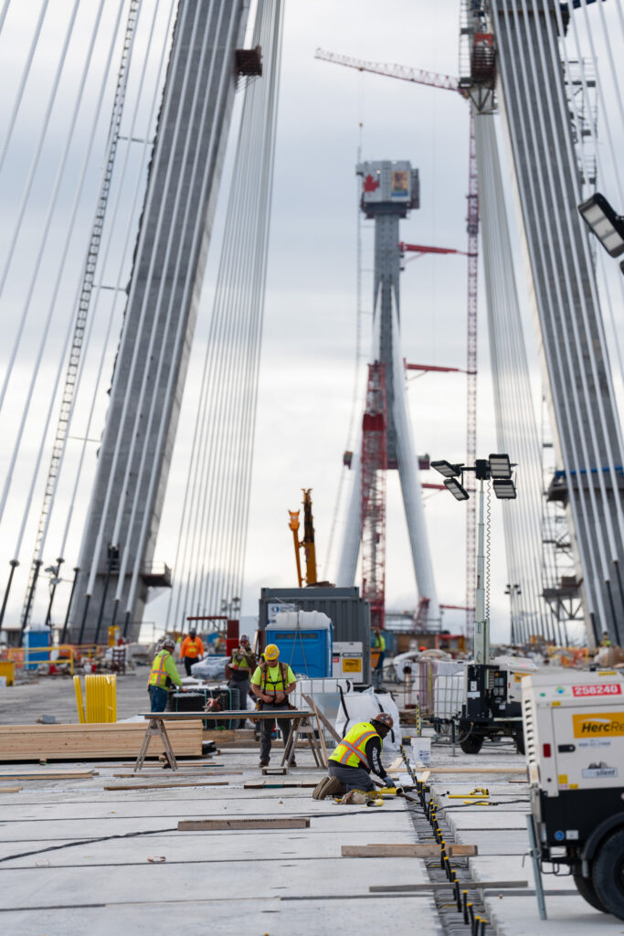 Progrès au site du pont américain - septembre 2023