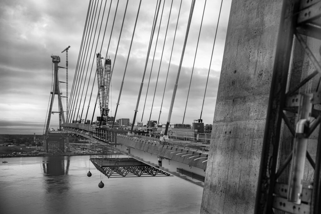 Progrès au site du pont américain - septembre 2023