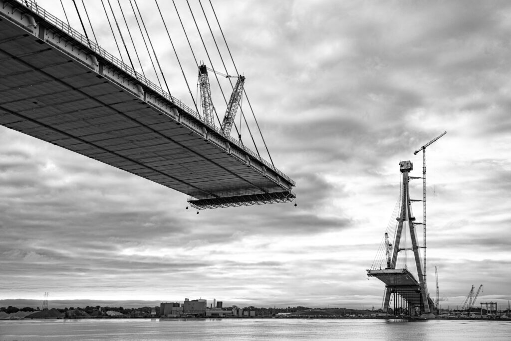 Progrès au site du pont américain - septembre 2023