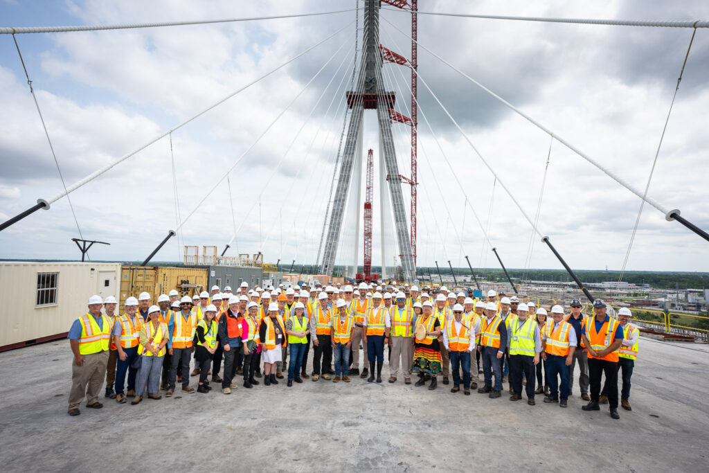 Raccordement du tablier du pont - juin 2024