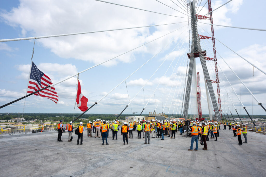 Raccordement du tablier du pont - juin 2024