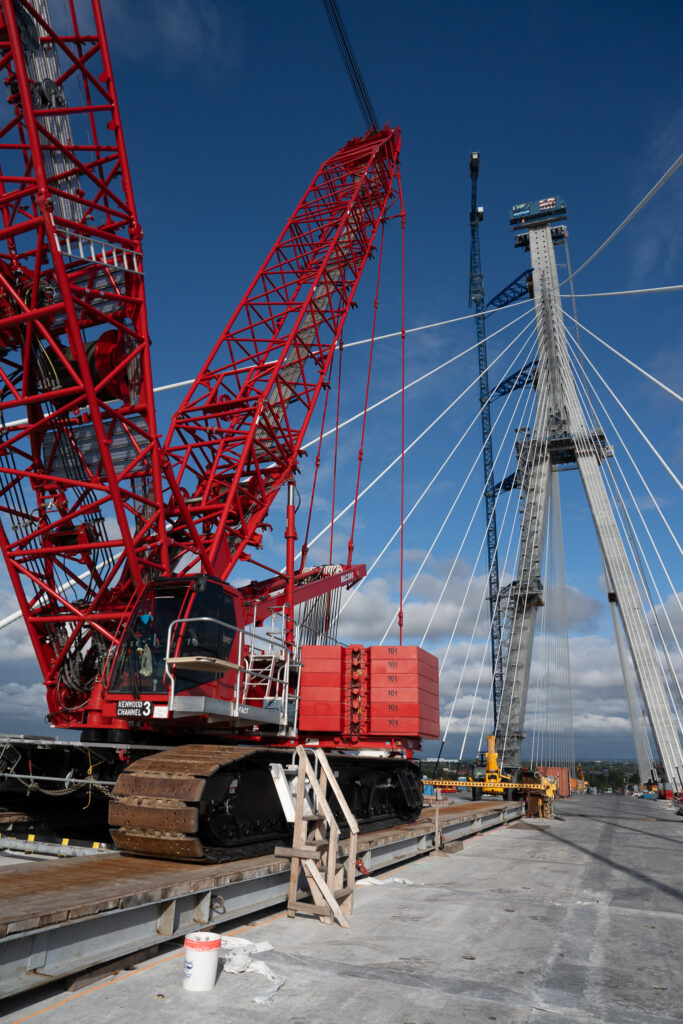Progrès au site du pont américain - septembre 2023