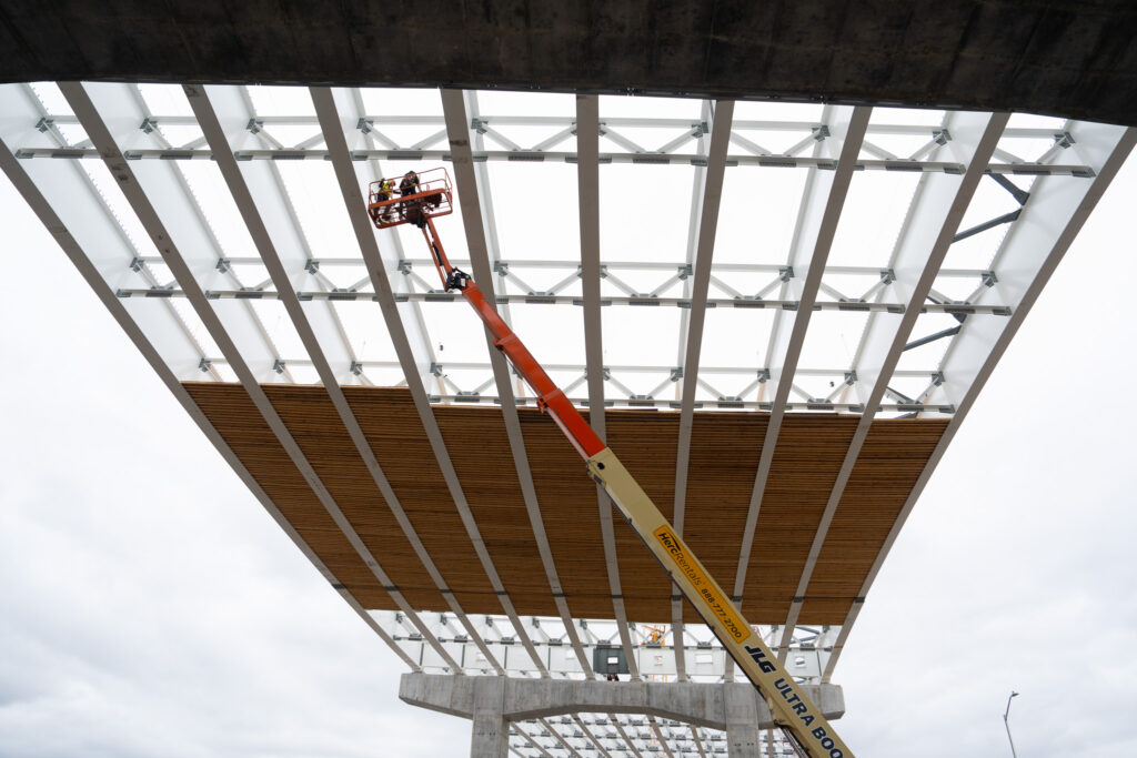 Progrès au site du pont américain - septembre 2023