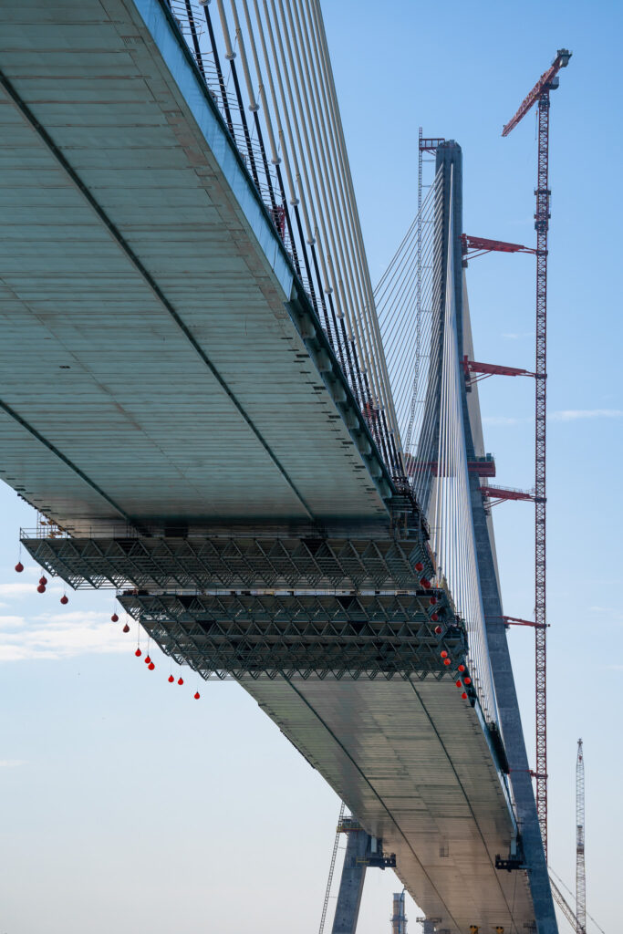 Progrès du site du pont canadien et américain - juin 2024