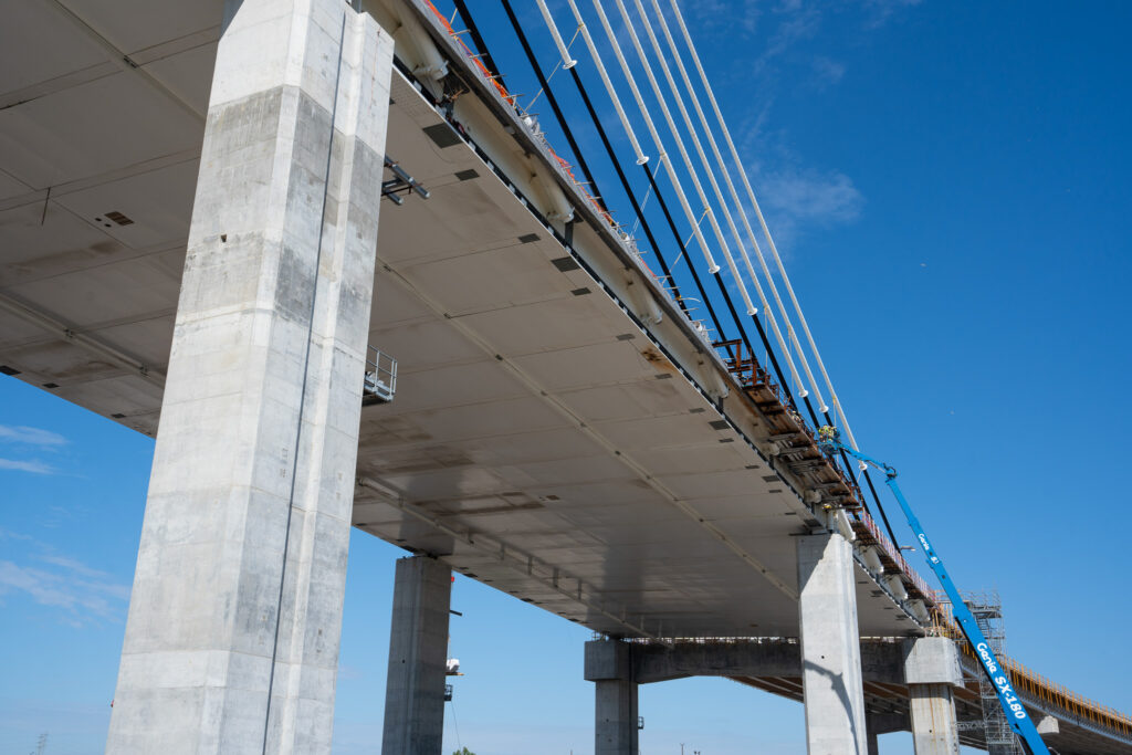 Progrès du site du pont canadien et américain - juin 2024