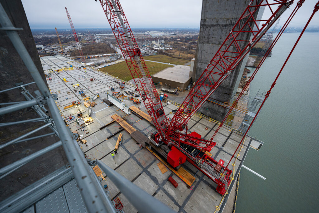 Progrès au site du pont américain - décembre 2022 et janvier 2023