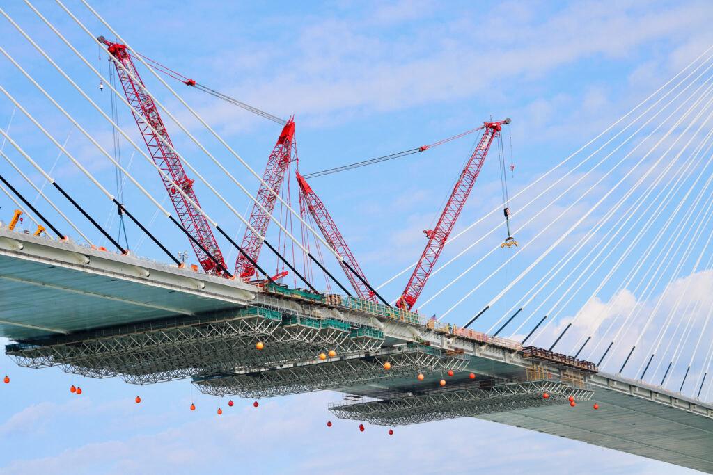 Raccordement du tablier du pont - juin 2024