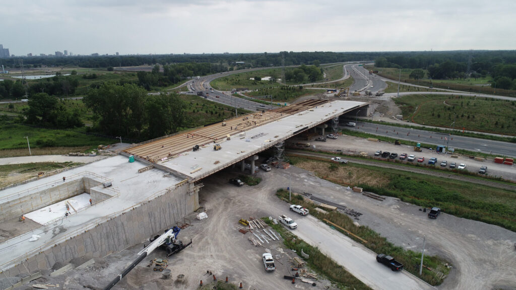 Construction du passage supérieur des Ojibway - 18 mars 2019
