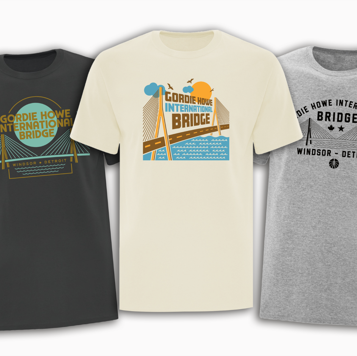 Trois t-shirts aux motifs uniques